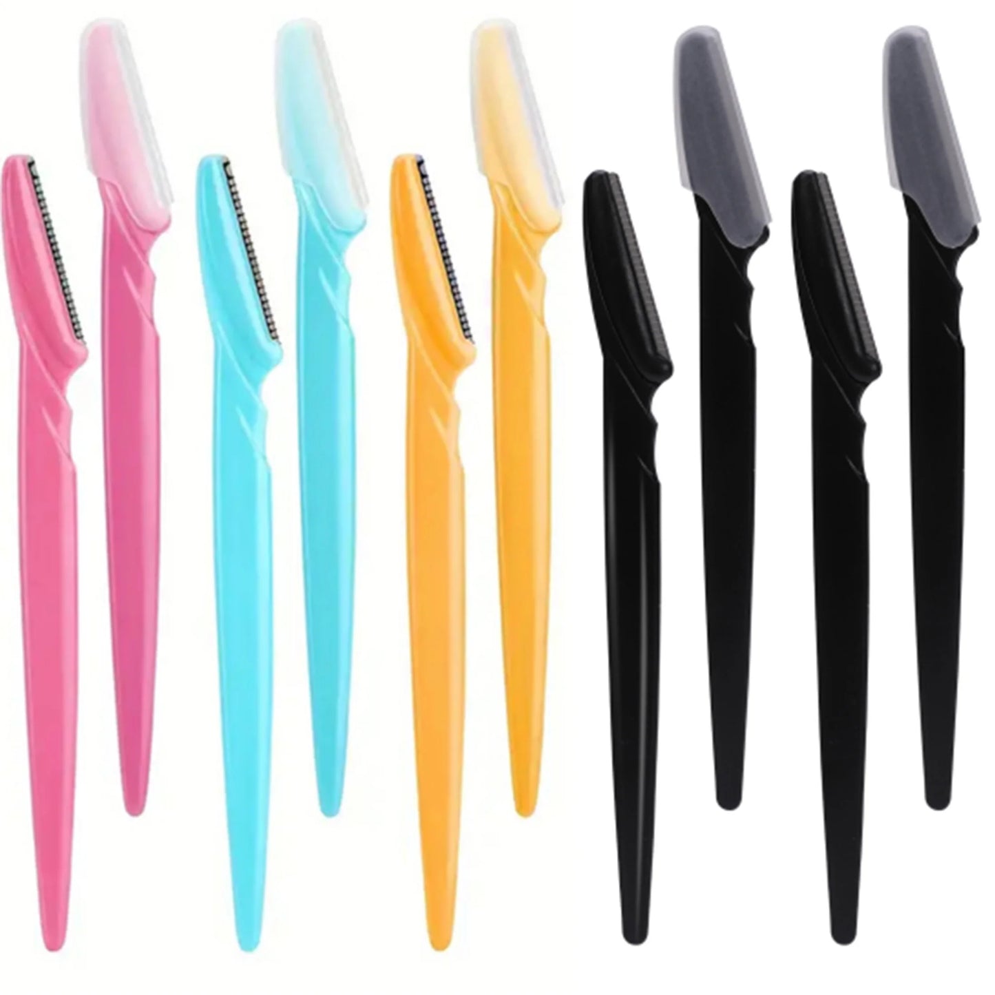 5/10/30/40Pcsbrow Razor and Face Razor for Women and Men, Eyebrow Hair Trimmer and Shaver with Protective Cover,Safe