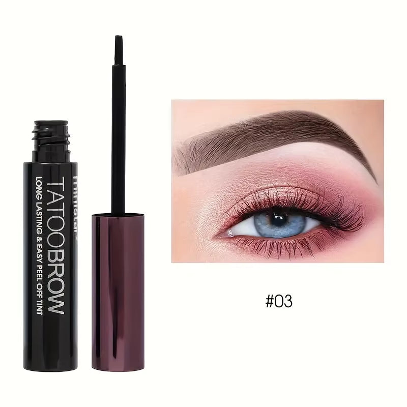 1Pc Tattoo Peel off Eyebrow Gel Tint, Semi Permanent Brow Tint, Waterproof, Transfer-Proof, for Fuller & Defined Looking Brows