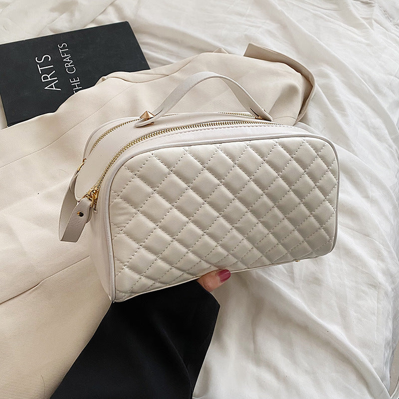 Rhombus Cosmetic Bag Portable Large Capacity