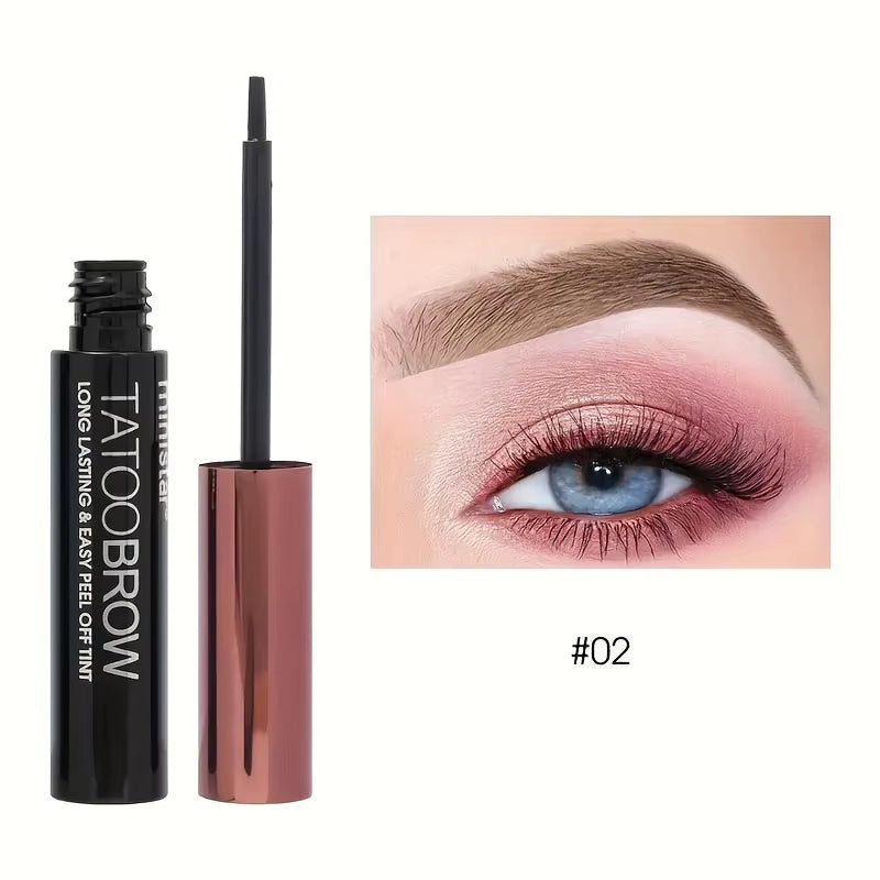 1Pc Tattoo Peel off Eyebrow Gel Tint, Semi Permanent Brow Tint, Waterproof, Transfer-Proof, for Fuller & Defined Looking Brows