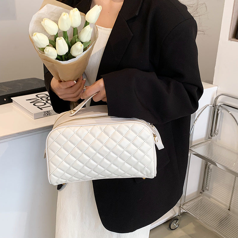 Rhombus Cosmetic Bag Portable Large Capacity