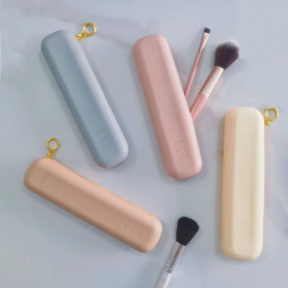 Makeup Bag Makeup Brush Pouch Cosmetic Organizer Travel Brush Silicon Brush Holder Bag Makeup Pouch Makeup Storage Case