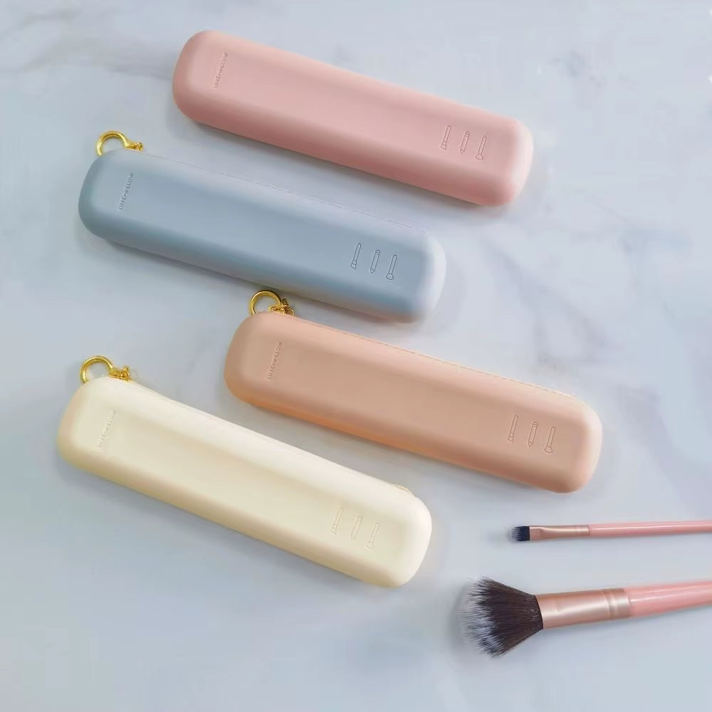 Makeup Bag Makeup Brush Pouch Cosmetic Organizer Travel Brush Silicon Brush Holder Bag Makeup Pouch Makeup Storage Case