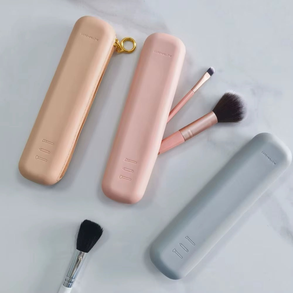 Makeup Bag Makeup Brush Pouch Cosmetic Organizer Travel Brush Silicon Brush Holder Bag Makeup Pouch Makeup Storage Case