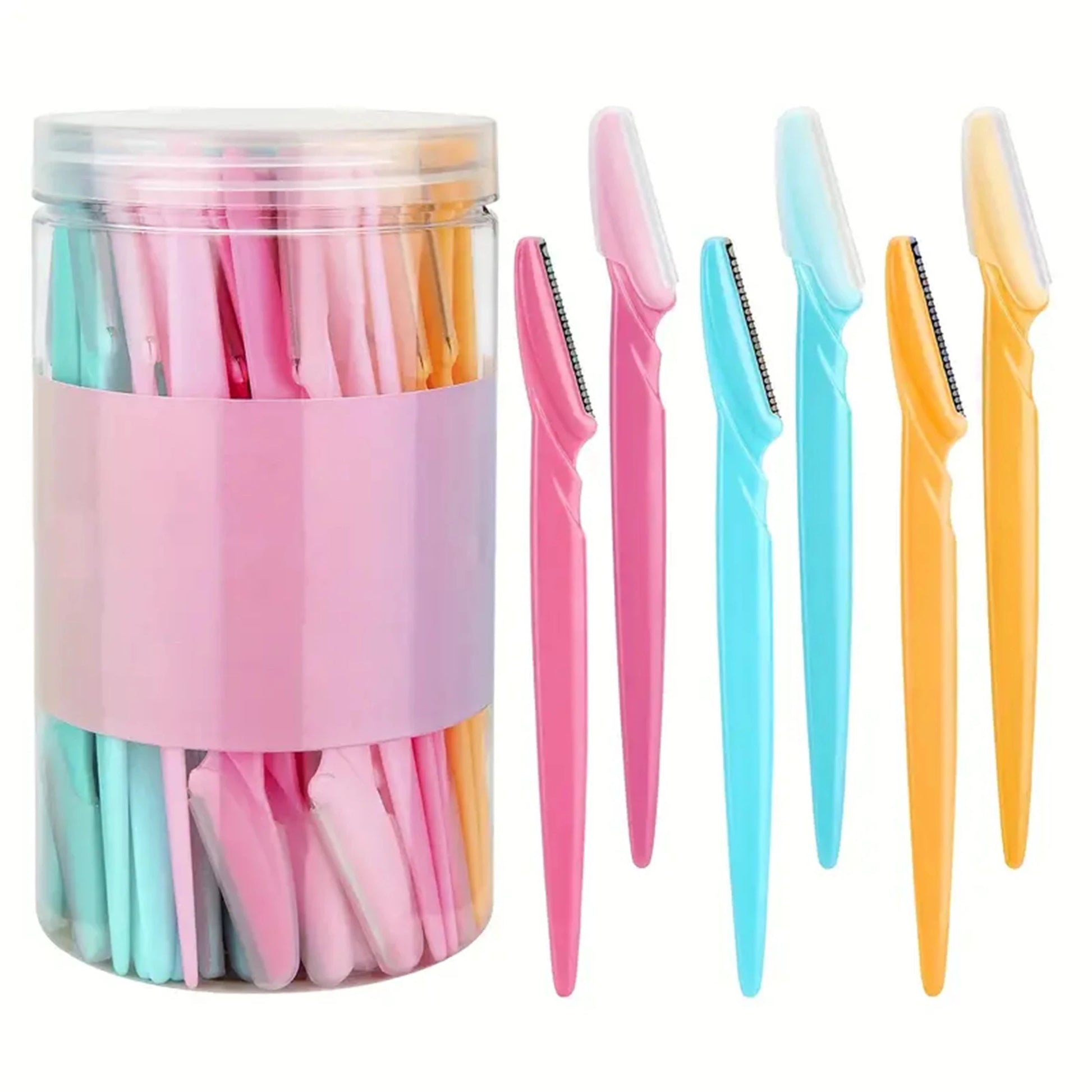 5/10/30/40Pcsbrow Razor and Face Razor for Women and Men, Eyebrow Hair Trimmer and Shaver with Protective Cover,Safe