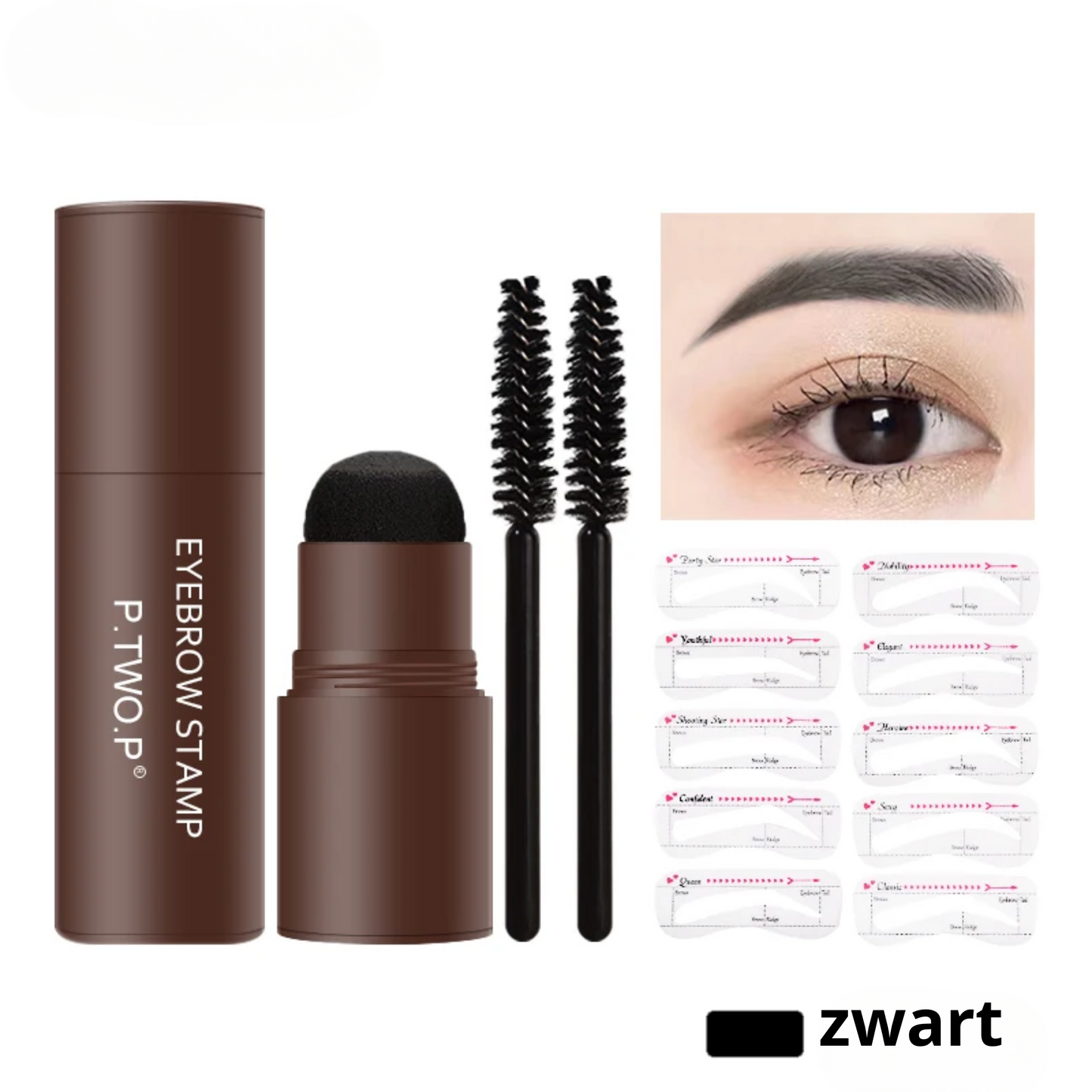 Wenkbrauw stempel set